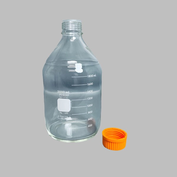 Corning Media Storage Bottle 2 L Graduated with GL45 Screw Cap Total of 4 Bottles Lab Consumables::Tubes, Vials, and Flasks Corning