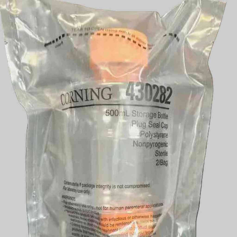 Corning Media Storage Bottle 500 ml Polystyrene Plug Cap 24 Bottles Bottles Corning