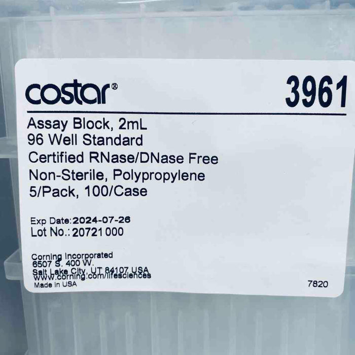 Corning Microplate 2 ml 96 Well Deep Well Total of 50 Plates Petri Dishes/Culture Plates Corning