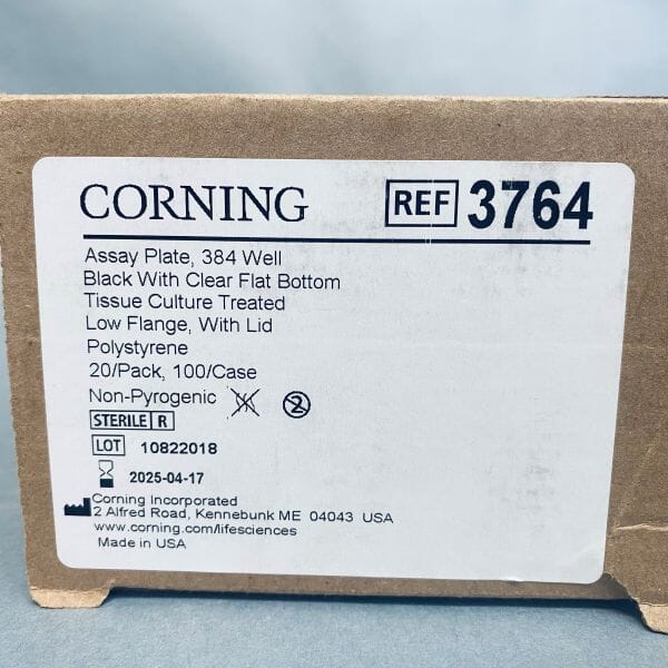 Corning Microplate 384 Well Clear Bottom Sealed Pack of 20 Plates Microplates Corning