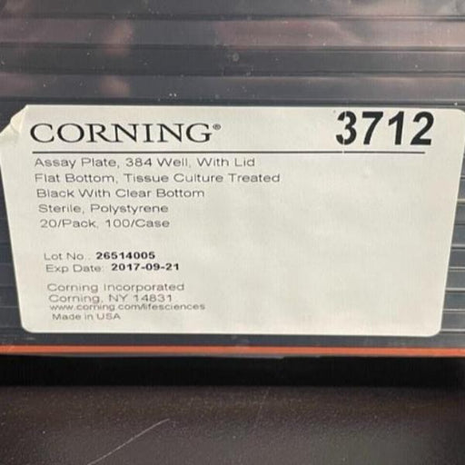 Corning Microplate 384 Well with Lid PS Flat Bottom 20 Plates Lab Consumables::Storage and Culture Plates Corning