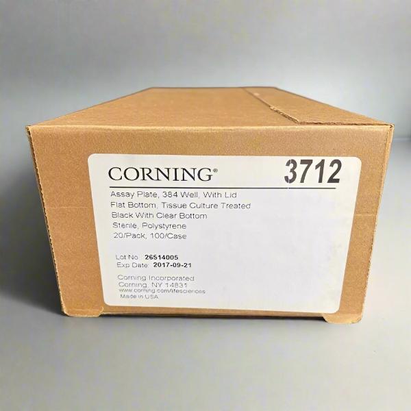 Corning Microplate 384 Well with Lid PS Flat Bottom 20 Plates Lab Consumables::Storage and Culture Plates Corning