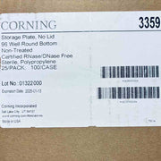 Corning Microplate 96 Well 330 ul Sterile Polypropylene Case of 100 Plates Petri Dishes/Culture Plates Corning