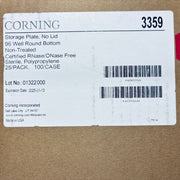 Corning Microplate 96 Well 330 ul Sterile Polypropylene Case of 100 Plates Petri Dishes/Culture Plates Corning