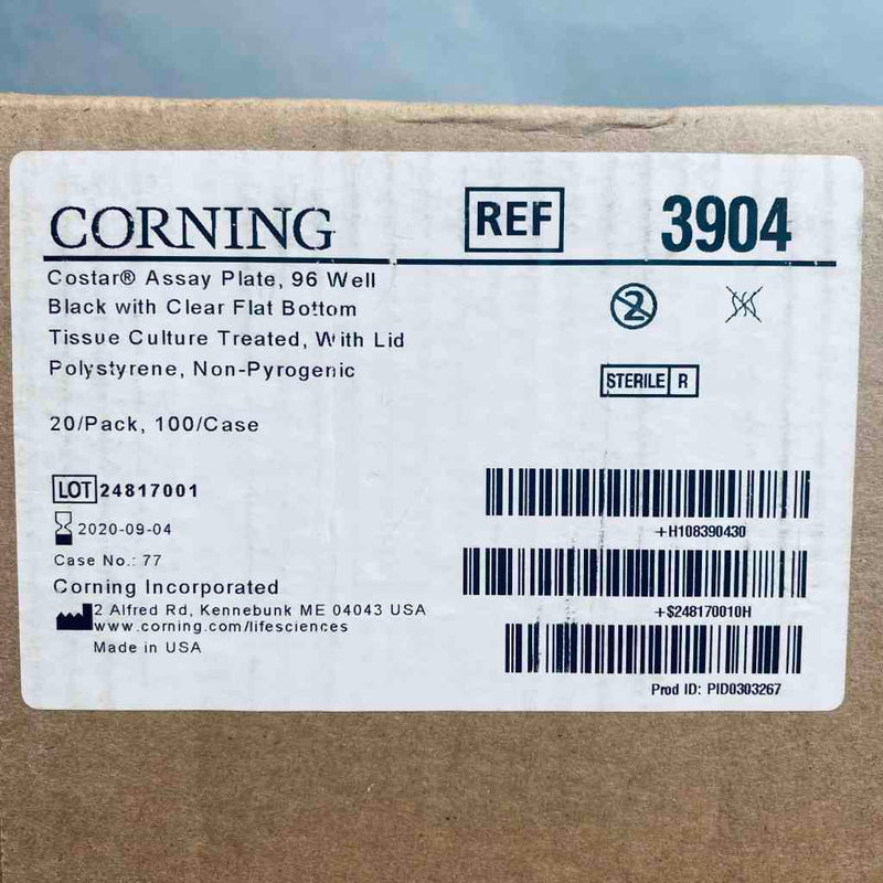 Corning Microplate 96 Well with Lid Clear Bottom PS Case of 100 Plates Petri Dishes/Culture Plates Corning