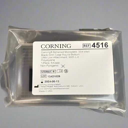 Corning Microplate with Lid 384 Well 90 ul PS Round Bottom 5 Plates Lab Consumables::Storage and Culture Plates Corning