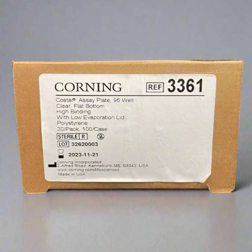 Corning Microplate with Lid 96-Well Flat Bottom 40 Plates Lab Consumables::Storage and Culture Plates Corning