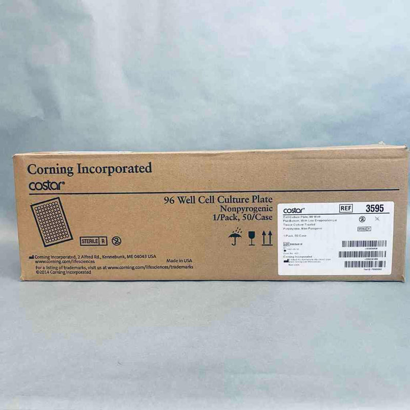 Corning Microplate with Lid 96 Well Flat Bottom Polystyrene Individually Sealed Case of 50 Plates Petri Dishes/Culture Plates Corning