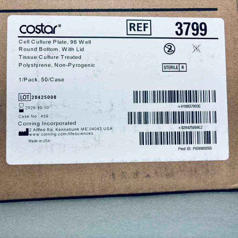 Corning Microplate with Lid 96 Well Individually Sealed 50 Plates Petri Dishes/Culture Plates Corning