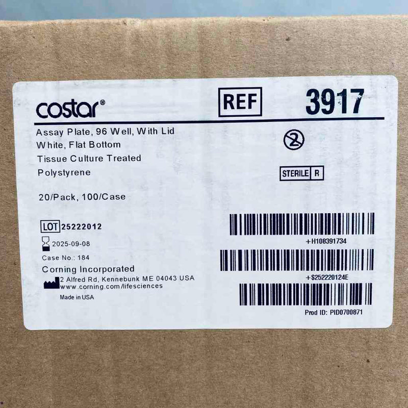 Corning Microplate with Lid 96 Well TC-Treated Polystyrene Case of 100 Plates Petri Dishes/Culture Plates Corning