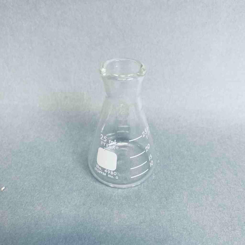 Corning Narrow Mouth 25 ml Flasks with Heavy Duty Rim - Set of 12 Flasks Lab Flasks Corning