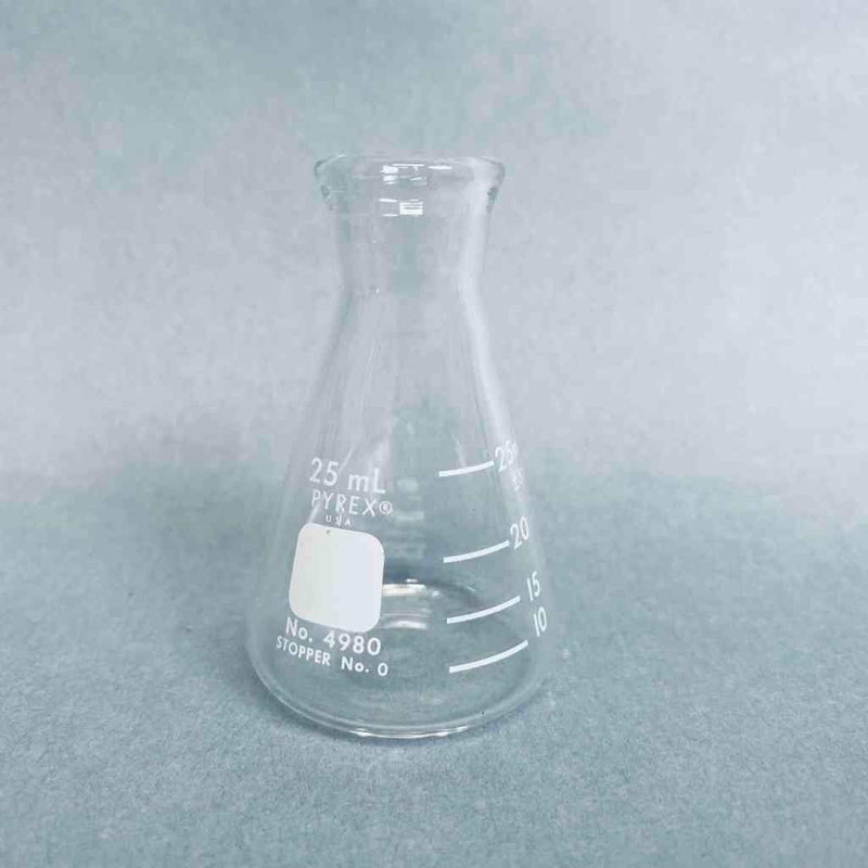 Corning Narrow Mouth 25 ml Flasks with Heavy Duty Rim - Set of 12 Flasks Lab Flasks Corning