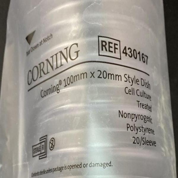 Corning Petri Dish 100 mm Polystyrene Sealed Package 250 Dishes Lab Consumables::Storage and Culture Plates Corning