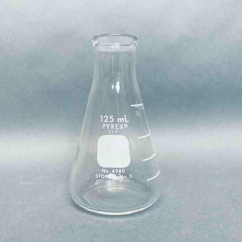 Corning Pyrex 125 ml Erlenmeyer Flask Narrow Mouth - Lot of 12 Flasks Lab Flasks Corning