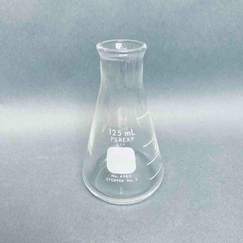 Corning Pyrex 125 ml Erlenmeyer Flask Narrow Mouth - Lot of 12 Flasks Lab Flasks Corning