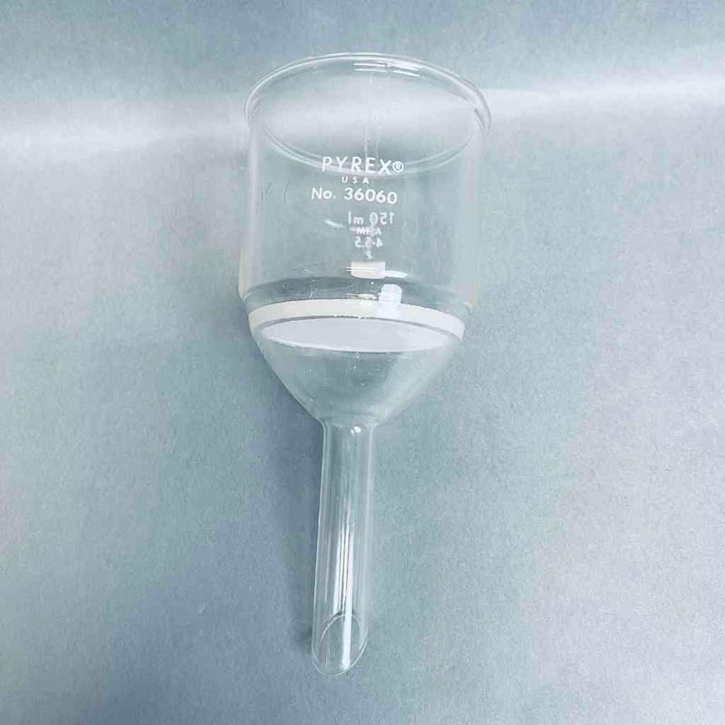Funnel Crystal Pyrex Corning Pyrex Buchner Filter Funnel 150 ml Fine Fritted Disk — Life ...