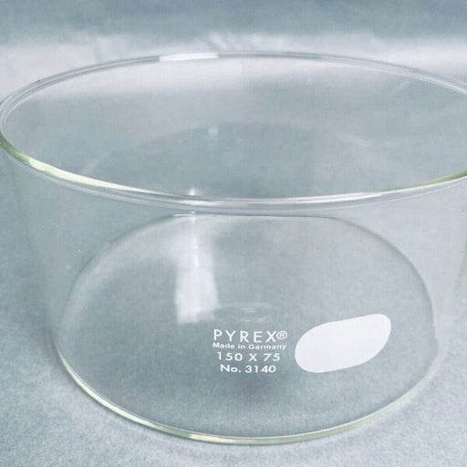 Corning Pyrex Crystalizing Dish 1200 ml 150 x 75 mm with Heavy Duty Rim 2 Dishes Glassware Corning