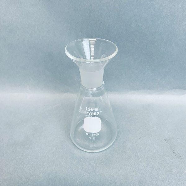 Corning PYREX Determination Flask Only 125 ml Lot of 2 Flasks Glassware Corning