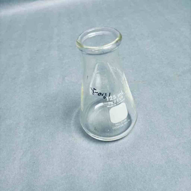 Corning PYREX Erlenmeyer Flask 125 ml Wide Mouth Heavy Duty Rim Lot of 10 Flasks Lab Flasks Corning
