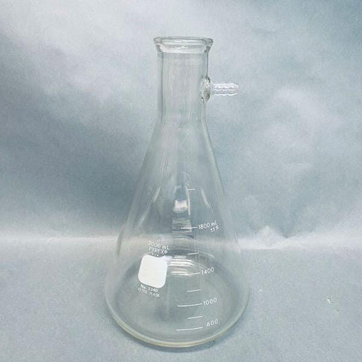 Corning Pyrex Filter Flask Heavy Wall with Sidearm Hose Barb Glassware Corning