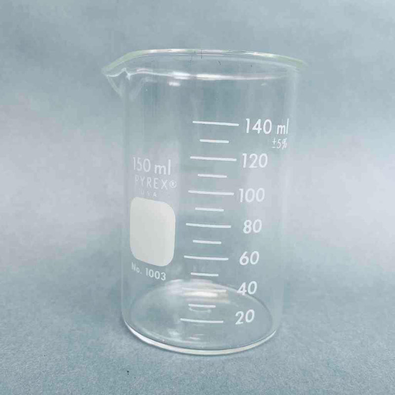 Corning Pyrex Heavy Wall Griffin Beaker 150 ml Lot of 6 Flasks Beakers Corning