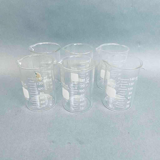 Corning Pyrex Heavy Wall Griffin Beaker 150 ml Lot of 6 Flasks Beakers Corning