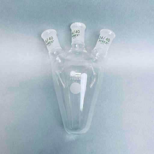 Corning Pyrex Pear Shaped Boiling Flask 500 ml 3 Neck with 24/40 Joints Jointed Glassware Corning