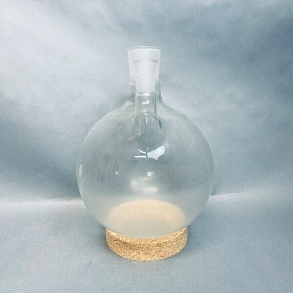Corning Pyrex Round Bottom Flask Vertical 3 Neck Heavy Wall 5L CN 45/50 SN 24/40 Glassware Corning