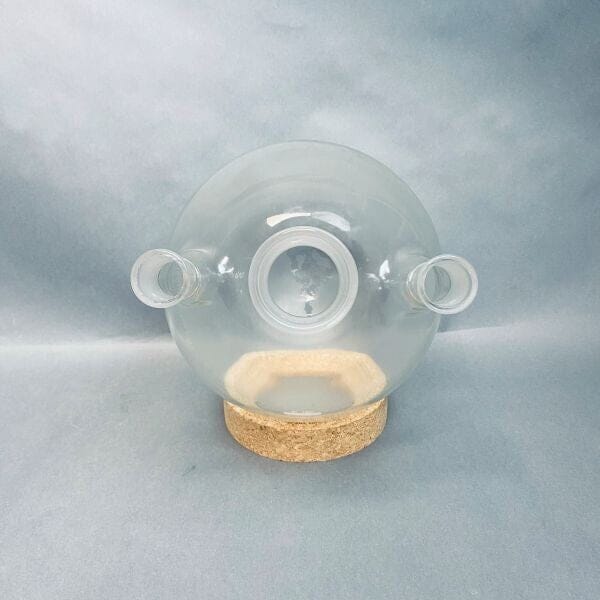 Corning Pyrex Round Bottom Flask Vertical 3 Neck Heavy Wall 5L CN 45/50 SN 24/40 Glassware Corning