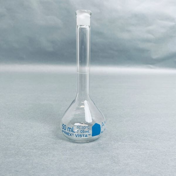 Corning Pyrex Vista Volumetric Flask 50 ml Class A Total of 4 Flasks Lab Flasks Corning