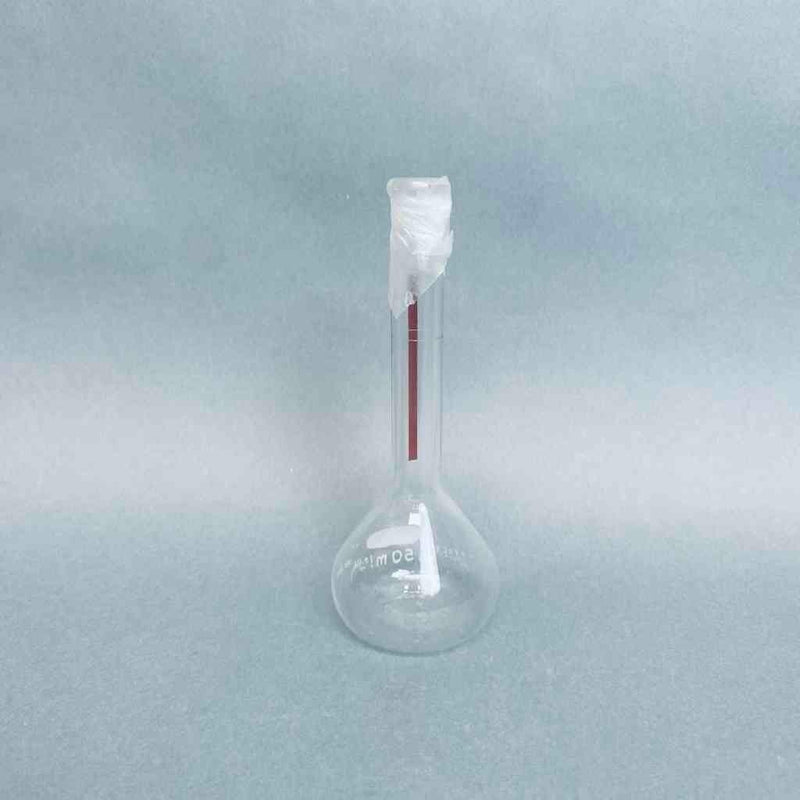 Corning Pyrex Volumetric Flask Class A Lifetime Red 50 ml Lot of 7 Flasks Lab Flasks Corning