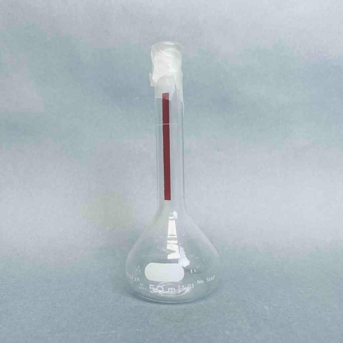 Corning Pyrex Volumetric Flask Class A Lifetime Red 50 ml Lot of 7 Flasks Lab Flasks Corning
