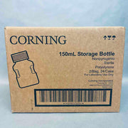 Corning Storage Bottle 150 ml Plug Seal Cap Sterile Polystyrene Lot of 48 Bottles Bottles Corning
