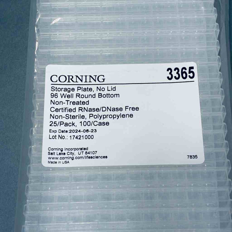 Corning Storage Microplate 96 Well Sealed Total of 100 Plates Microplates Corning