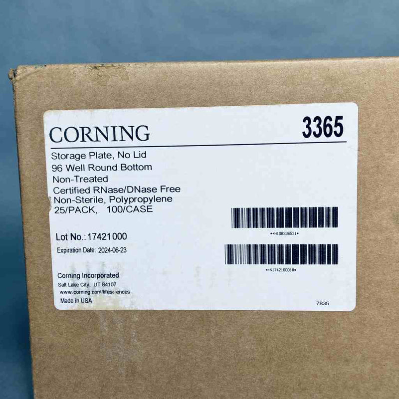 Corning Storage Microplate 96 Well Sealed Total of 100 Plates Microplates Corning