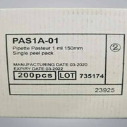 Corning Transfer Pipette 1 ml Sterile Individually Sealed 200 Pipettes Pipettes Corning