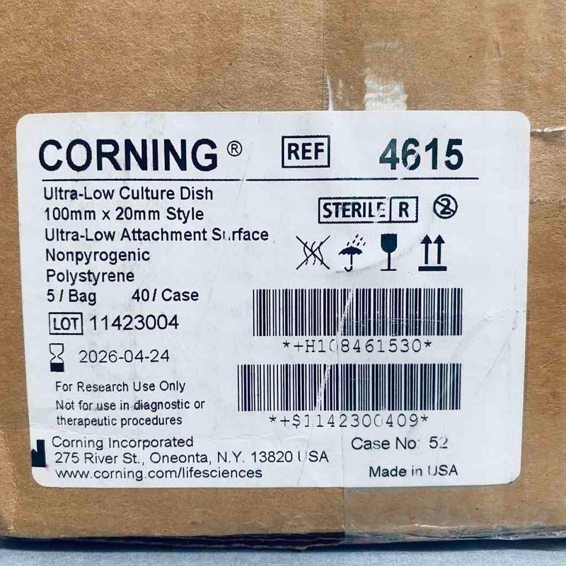 Corning Ultra-Low Culture Dish 100 x 20 mm Polystyrene Case of 40 Dishes Petri Dishes/Culture Plates Corning