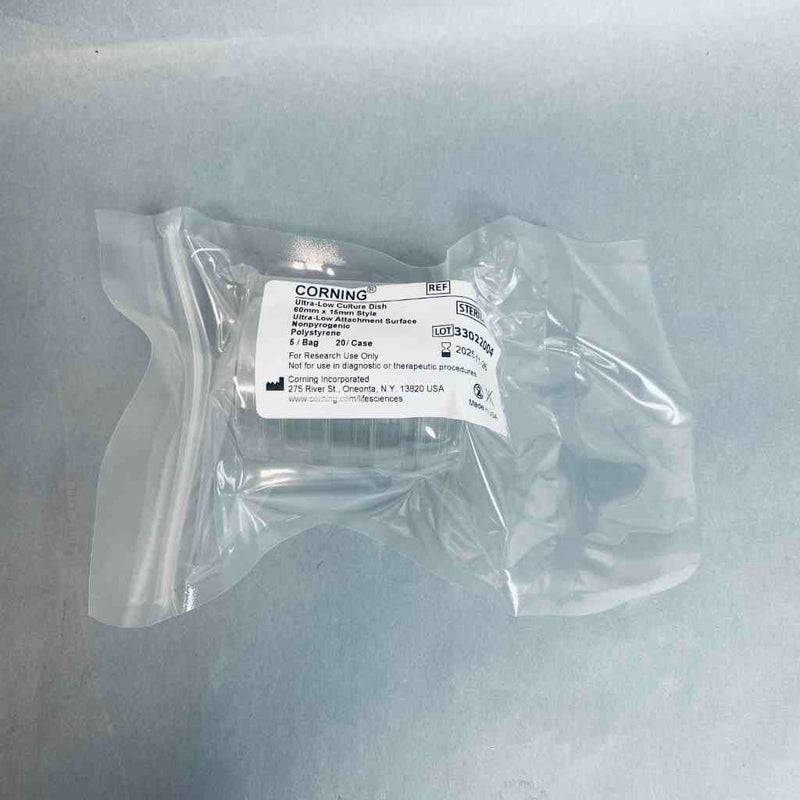 Corning Ultra-Low Culture Dish 60 x 15 mm Polystyrene Case of 20 Dishes Petri Dishes/Culture Plates Corning