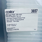 Costar Storage Microplate 384 Well Round Bottom Polypropylene Lot of 75 Plates Microplates Costar