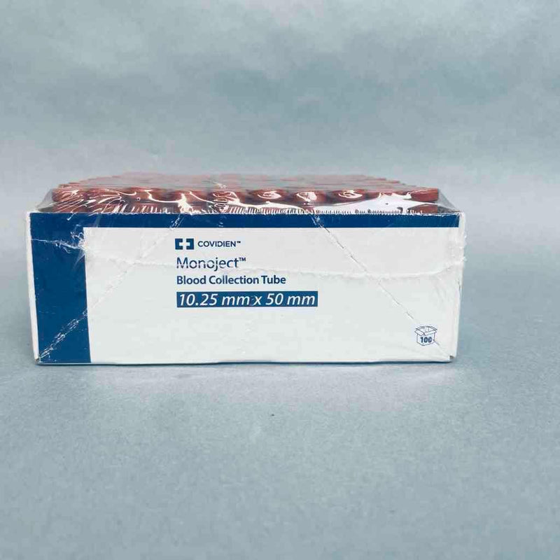 Covidien Monoject Blood Collection Tube 2 ml 10.25 mm x 50 mm 2 Packs of 100 Tubes Each Blood Collection Tubes Covidien