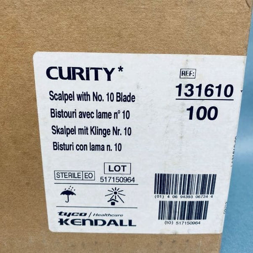 Curity Scalpel Stainless Steel Medium Blade No. 10 Case of 100 Scalpels Scalpels, Surgical Blades & Handles Life Sciences Trading