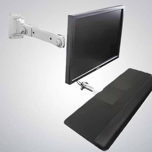 Custom Products Adjustable Pole Mount LCD Monitor Arm with Keyboard Tray Lab Equipment: Other Lab Equipment Custom Products