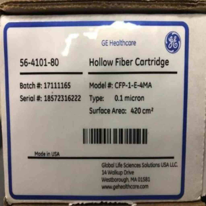 Cytiva GE Hollow Fiber Filter Tangential Flow Cartridge 0.1um Filters Cytiva