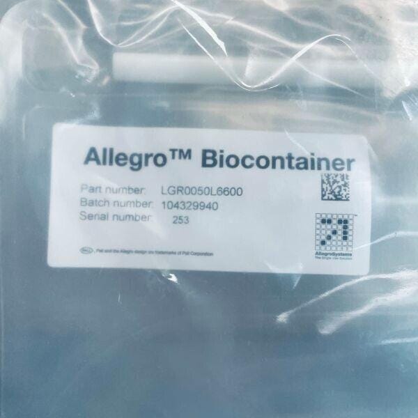 Cytiva Pall Allegro 2D Biocontainer 50 L with Silicone AdvantaFlex Tubing Bioreactors & Fermenters Cytiva
