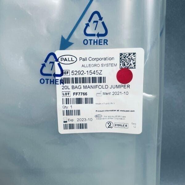 Cytiva Pall Allegro System 20 L Biocontainer Jumper Tube Set 3/8 in. ID Bioreactors & Fermenters Cytiva
