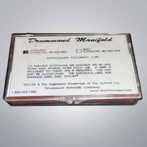Drummond Manifold Tip Cleaning Wire Autoclavable Includes Manifold Case Pipettes & Pipette Tips Drummond