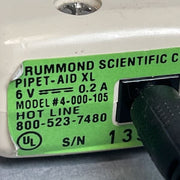 Drummond Pipet-Aid XL with AC Power Cord and New Batteries Pipettors/Automatic Pipettes Drummond