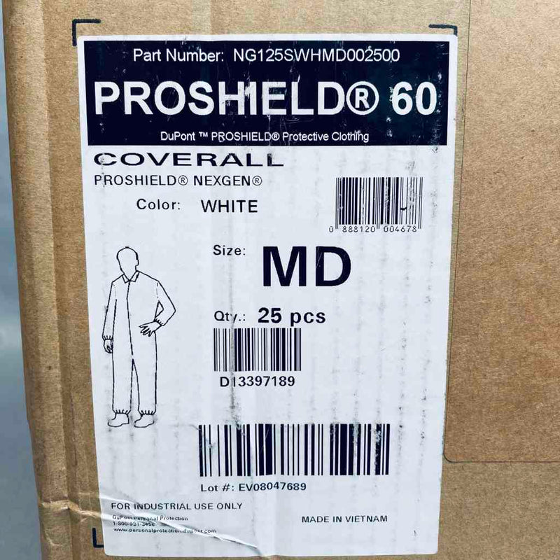 DuPont ProShield 60 Medium Coverall Case of 25 PPE DuPont