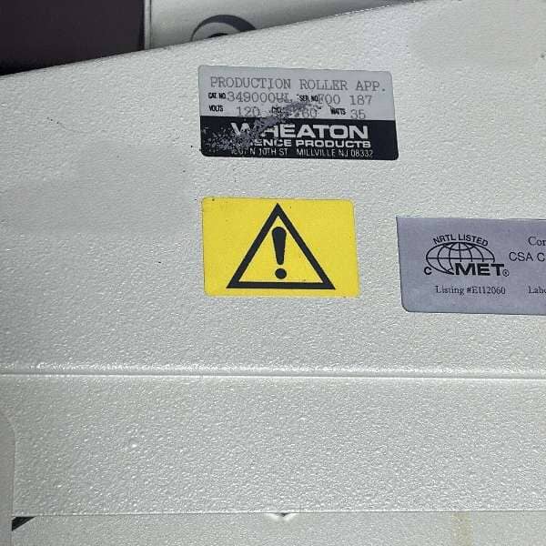 DWK Wheaton Roller Bottle Top Drive 5 x 11 6" Spacing 55 positions Cell Culture Tools DWK Wheaton