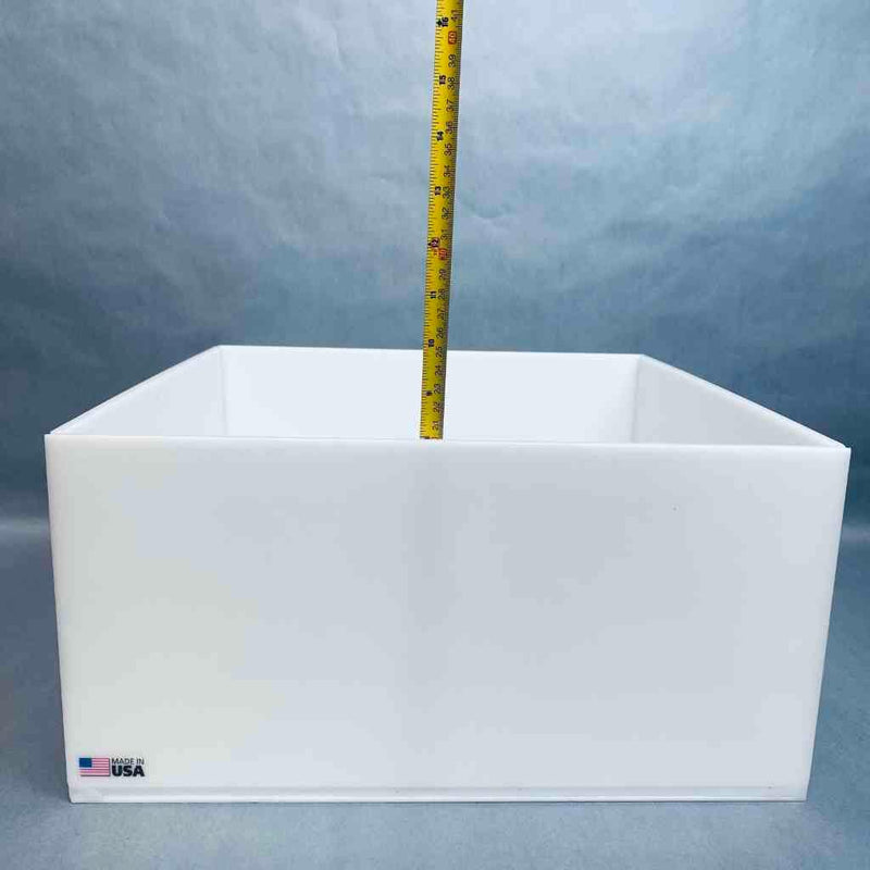 Dynalon Laboratory Tray 16 x 16 x 8 in. HDPE Sterilization Trays & Cases Dynalon